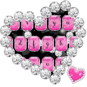 Love Pink Hearts Diamonds Keyboard 10001005 Icon