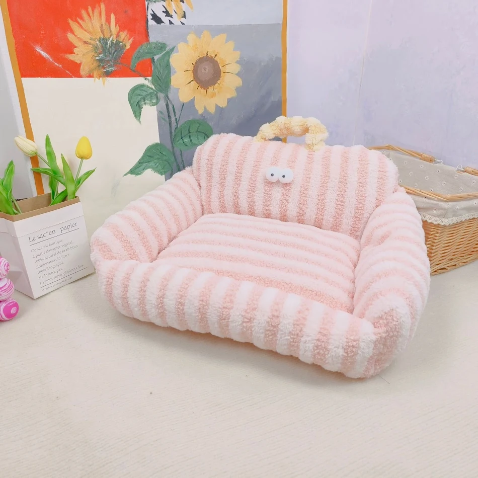 RizeStar PP Cotton Dog Beds Lovely Cartoon Pet Nest Cat Beds Soft And Comfortable Pet Sofa Bed for Small Medium Dogs Sle