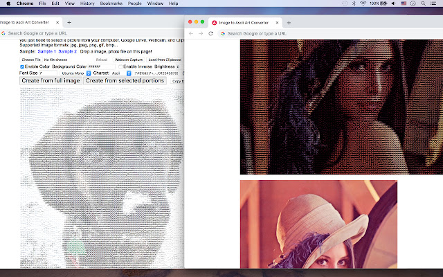 Image to Ascii Art Converter chrome extension