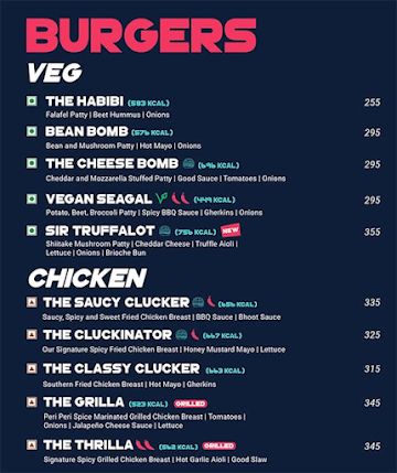 Good Flippin' Burgers menu 