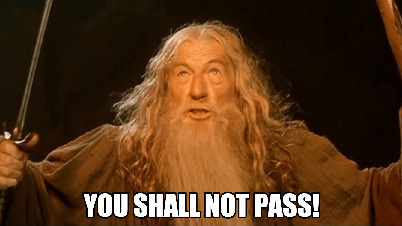 Гэндальф you shall not Pass