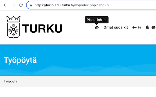 Turku Edu Moodle (TAI, lukiot ja peruskoulut)