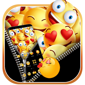 Smiley Emoji  Zipper Themes HD  Wallpapers  3D icons 