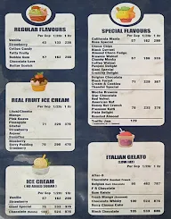 Giani's Ice Cream menu 1