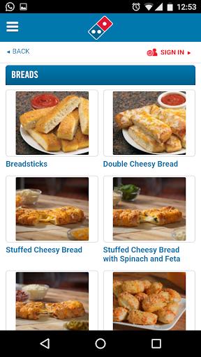 Screenshot Domino's Pizza América Latina