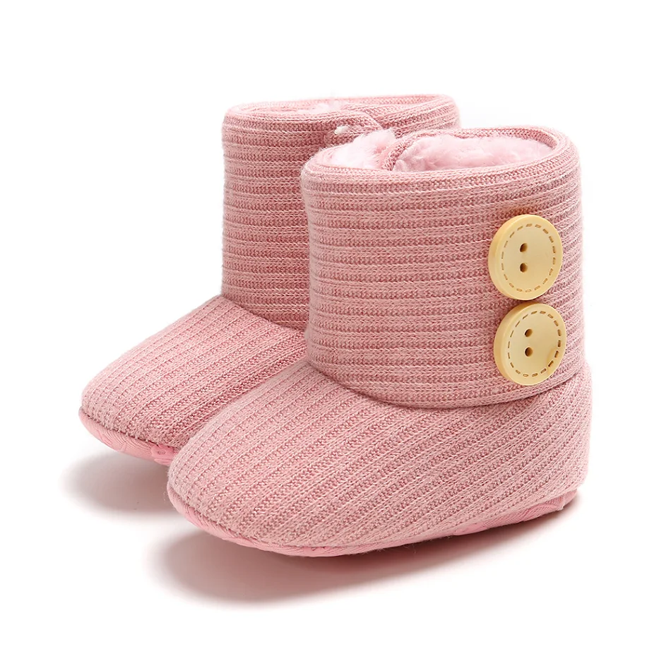 Botas quentes de girassol para bebês Sapatos de bebê Botas de algodão para bebês Sapatos infantis Botas macias e confortáveis para o inverno