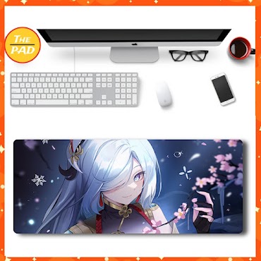 Lót Chuột Shenhe Genshin Impact, 30X80Cm, 40X90Cm, Cập Nhật Nhiều Mẫu Bản Mới