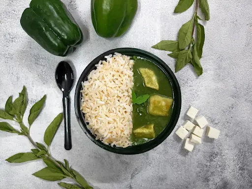 Steamed Brown Rice And Paneer Thai Green Curry Bowl