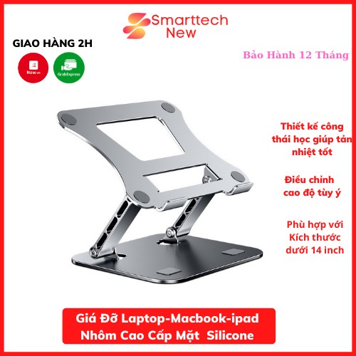 Giá Đỡ Laptop , Máy Tính, Ipad, Macbook Hợp Kim Nhôm Cao Cấp, Kệ Đỡ Cho Máy 12 14 Inch Có Thể Điều Chỉnh Được Độ Cao