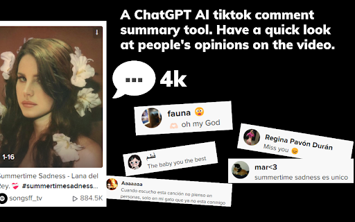 TikTok Comment Summary with ChatGPT OpenAI