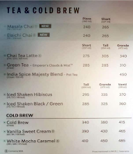 Starbucks menu 1