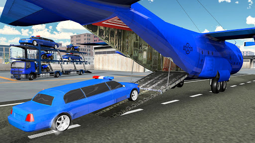 US Police limousine Car Quad Bike Transporter Game