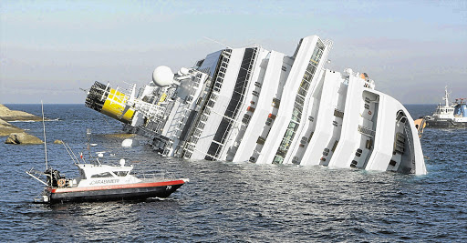 The cruise ship Costa Concordia ran aground off the west coast of Italy at Giglio island with more than 4000 passengers on board.