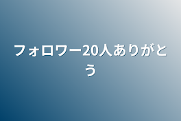 フォロワー20人ありがとう