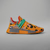 hu nmd animal print focus orange / core black / screaming green