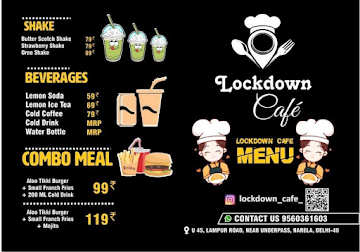 Lockdown Cafe menu 