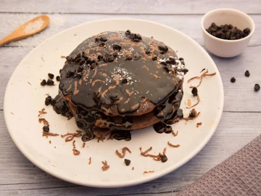 Triple Chocolate Pancake Stack