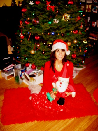 That's Cruiseable team writer Patti Pietschmann under the tree one Christmas morning past