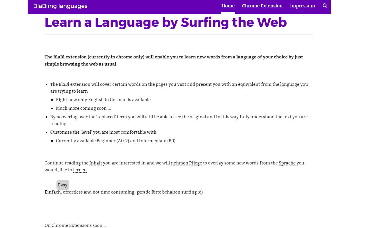 BlabLing - learning German by surfing (Beta) Preview image 1