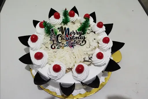 Eggless White Forest Christmas Special Cake