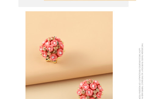 Title 3, Romantic Ceramic Flower Rose Diamond Metal Allo...