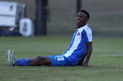 Mlondi Dlamini of Maritzburg Utd during the Absa Premiership match between Maritzburg United and Cape Town City FC at Harry Gwala Stadium on May 01, 2017 in Durban, South Africa.