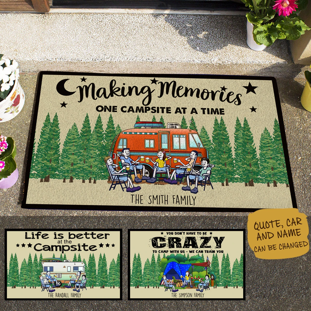 personalized welcome mat for campers