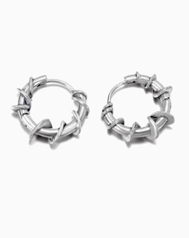 Boucles d'oreilles en argent sterli - 3