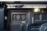 The Platinum features a built-in 400W inverter with 240-volt and 12-volt power outlets positioned on the rear of the centre console and in the load bay. 