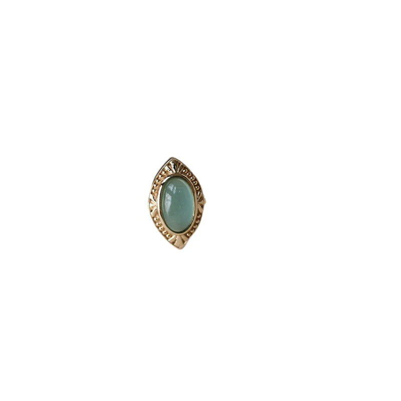 Anel Antigo Feminino de Topázio Natural Dupla Camada Joia Clássica Beleza Duradoura Design Exclusivo Presente Perfeito Para Ela.