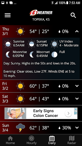 WIBW 13 Weather app