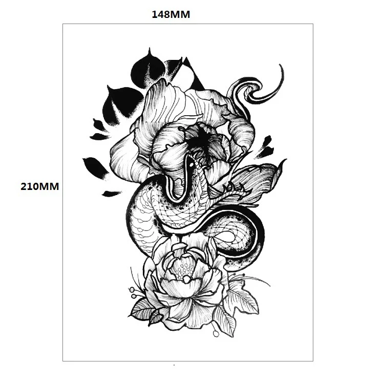 El boyaması Ukiyo-e renkli tüy sezaryen kesiği dikey kesim yara izi kapatıcısı, çiçekler ve çift başlı yılan. Yara ve izleri kapatır.