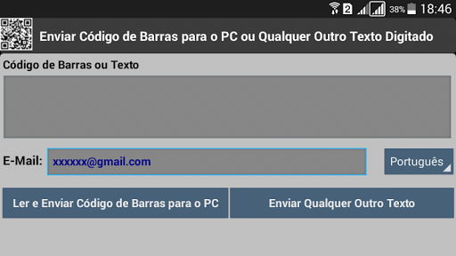 Envia Códigos de Barras p PC