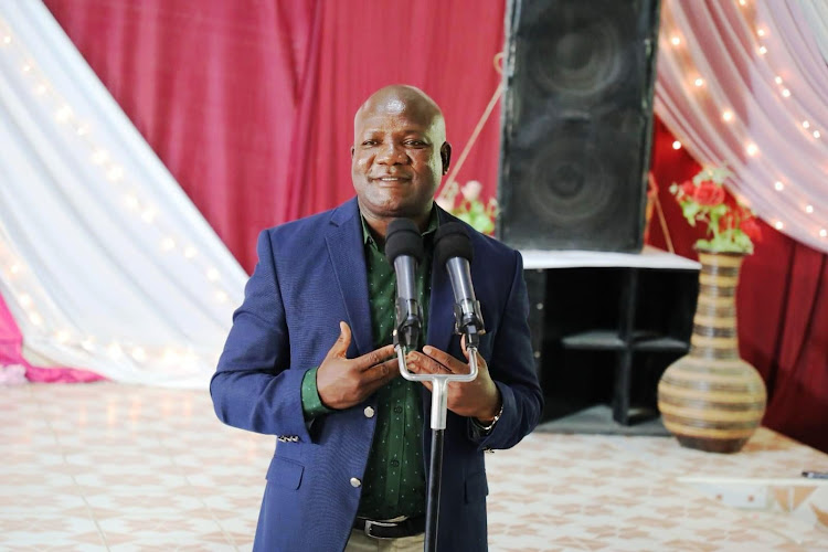 Kakamega governor Fernandes Barasa at the a church service at Believers Rival Mission Church in Butsotso East ward, Lurambi constituency on Sunday