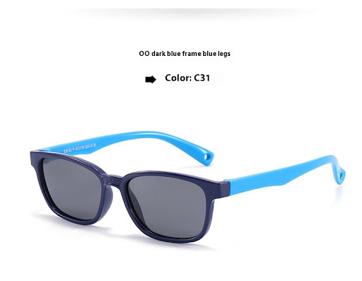 Title 6, New Square Childrens Silicone Polarized Sungla...