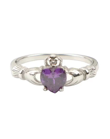 Dames titanium stalen zirkonia ring - 0