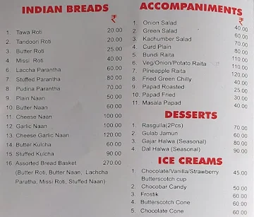 Hariyali Restaurant menu 