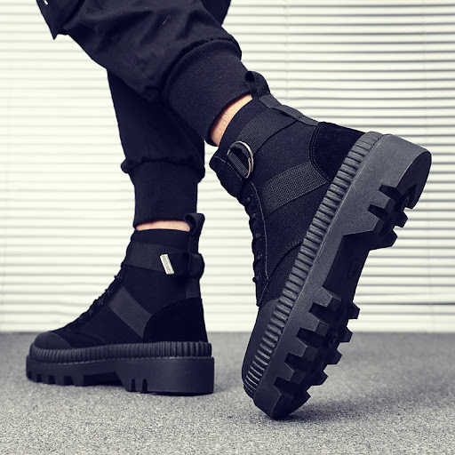 Title 1, High-top canvas mens boots British style Marti...