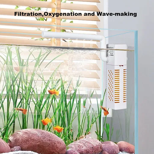 Submersible Aquarium Internal Filter With Built-in Circulating Pump Fish Tank Filters Silent USB Filter For Fish Tank