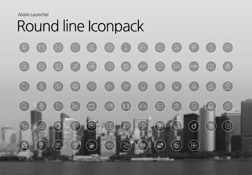 Round Line Atom Iconpack