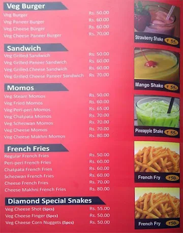Diamond Tea And Fast Food menu 