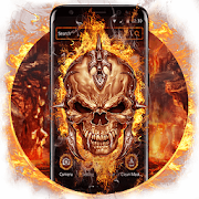 Red Lava Skull Theme  Icon