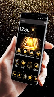How to get Business Concise Black Gold Glow Launcher Theme lastet apk for laptop
