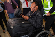 Brazilian football great Edson Arantes do Nascimento, known as Pele, arrives at Guarulhos International Airport, in Guarulhos some 25km from Sao Paulo, Brazil, on April 9, 2019.