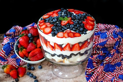 Patriotic Berry Trifle