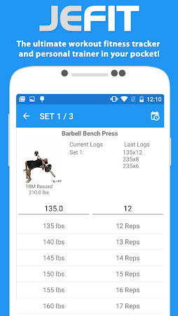 JEFIT Workout Tracker Gym Log v9.06