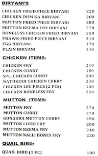 Royal Andhra Ruchulu menu 1