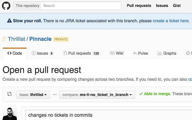 JIRA Tickets in Pull Requests