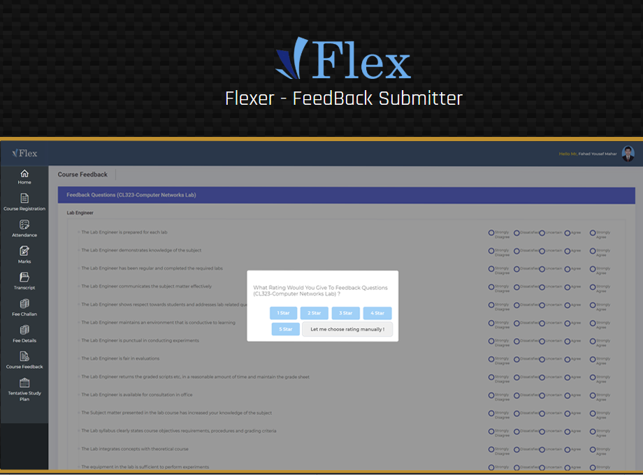 Flexer - Feedback Submitter for FAST NUCES Preview image 1