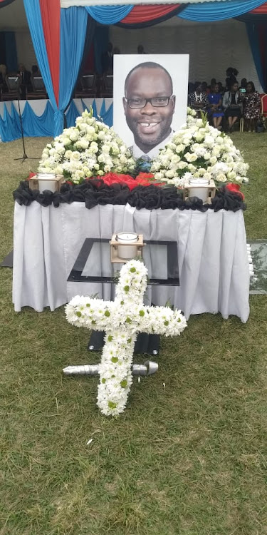 Layout at former Kibra MP Ken Okoth's memorial service at Starehe Boys Centre, Nairobi, on Wednesday, July 31, 2019.